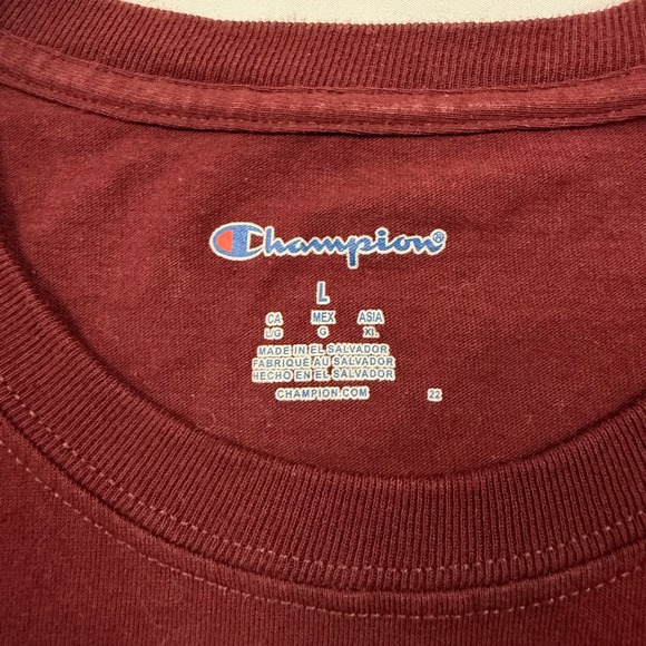 Champion Harvard Hockey T Shirt Burgundy Mens Size L Graphic Tee - Picture 2 of 6